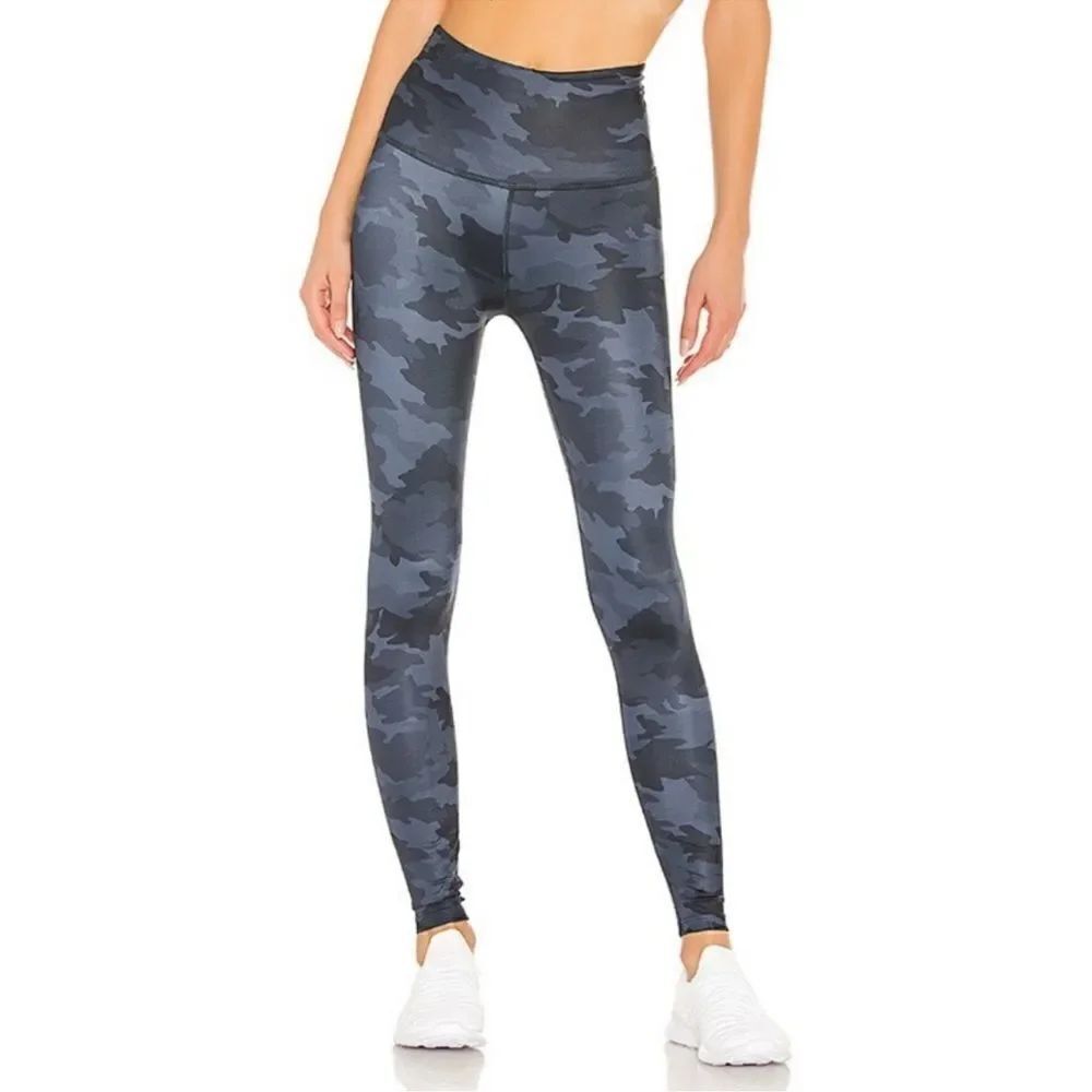 Beyond Yoga Navy Blue Camouflage Print Leggings Size S
